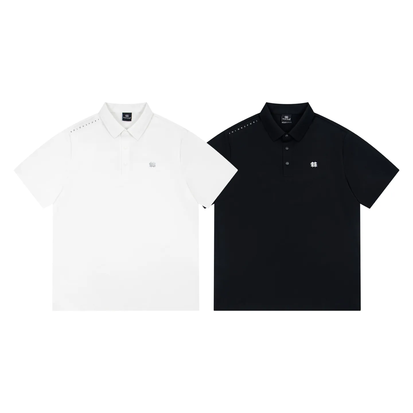 KOLON SPORT polo Same Style Breathable Classiclogo Same Style Sizes：S-XXL ：Black White